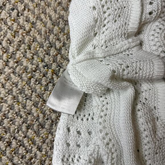 Cute vintage y2k white cinched crochet babydoll bolero blouse top - Picture 7 of 7